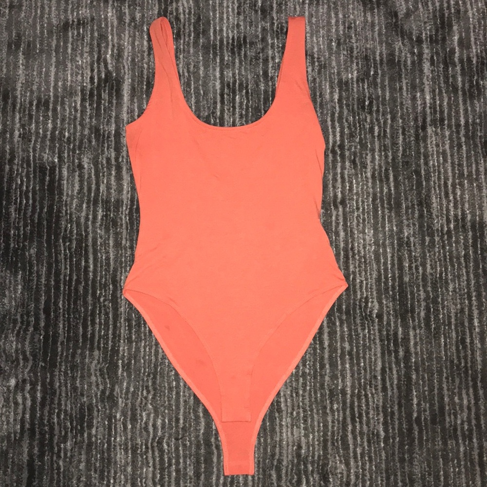 Orange Sleeveless Bodysuit